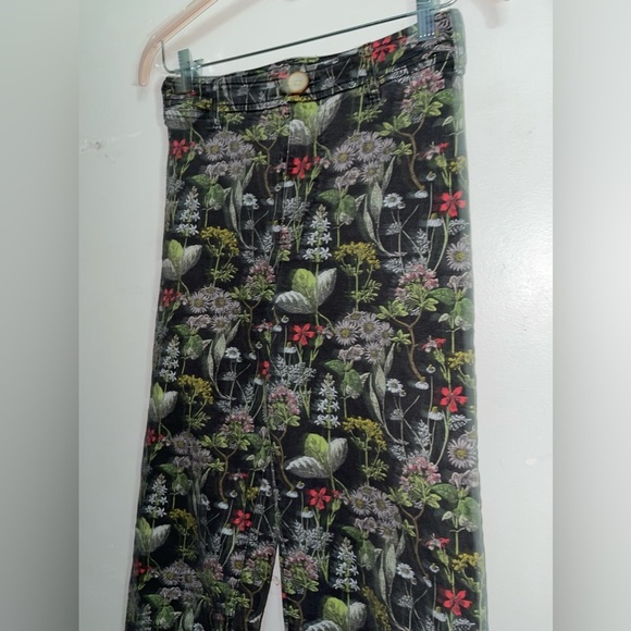 Anthropologie Pilcro  Water Lilly Ultra High rise Floral Wide Leg Cropped Jeans - Picture 2 of 14